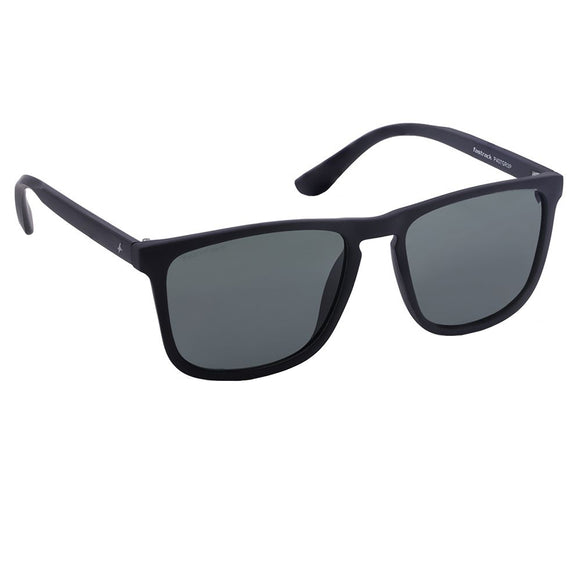 Fastrack Men's 100% UV protected Black Lens Square Sunglasses,Size-S