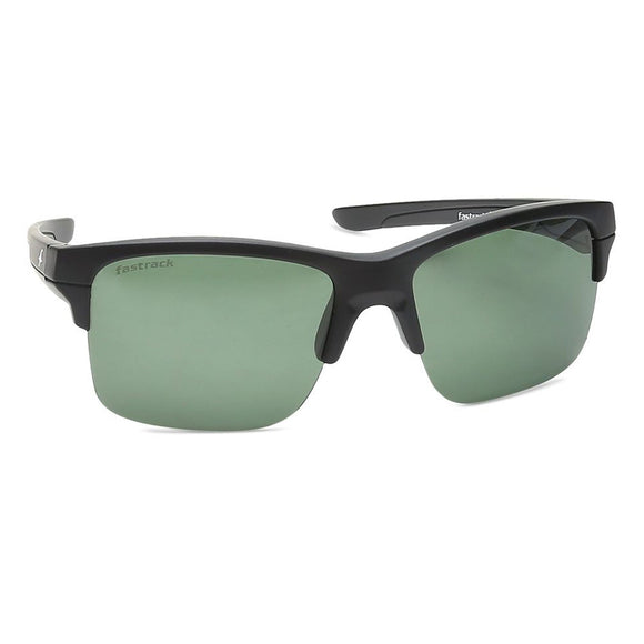 Fastrack P421GR2P Square Sunglasses Black / Green