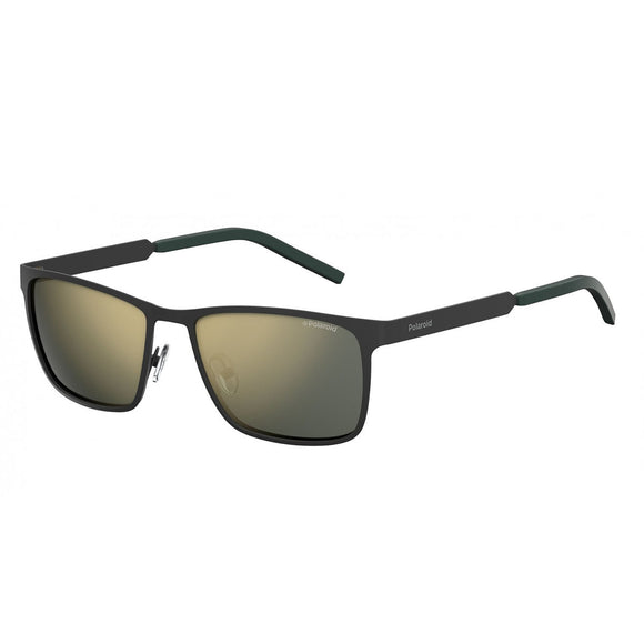 Polaroid PLD-2047S-I46-LM-57 Square Polarized Sunglasses Size - 57 Black / Silver Mirrored