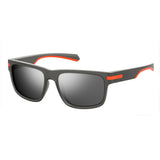 Polaroid PLD-2066S-RIW-EX-56 Square Polarized Sunglasses Size - 56 Black / Black