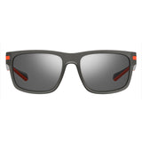 Polaroid PLD-2066S-RIW-EX-56 Square Polarized Sunglasses Size - 56 Black / Black