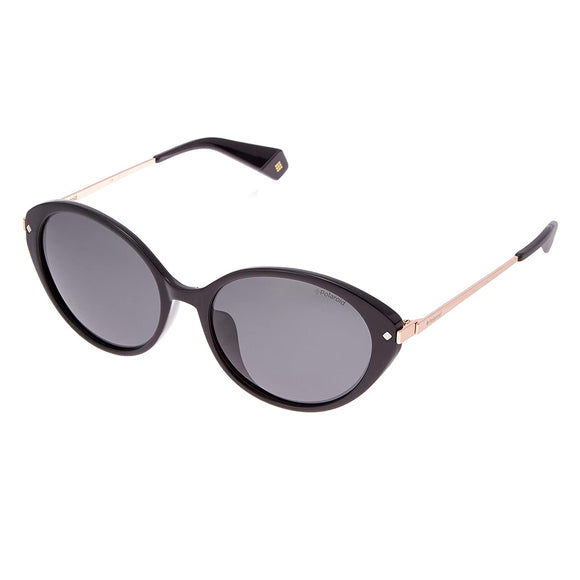 Polaroid PLD-4077FS-807-M9-57 Cat-Eye Sunglasses Size - 57 Black / Black