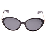 Polaroid PLD-4077FS-807-M9-57 Cat-Eye Sunglasses Size - 57 Black / Black