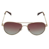 Polaroid PLD-6012/N/NEW-J5G-LA-56 Aviator Sunglasses Size -56 Gold / Brown