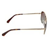 Polaroid PLD-6012/N/NEW-J5G-LA-56 Aviator Sunglasses Size -56 Gold / Brown