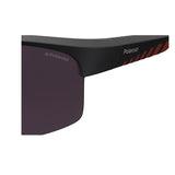 Polaroid PLD-7018NS-OIT-OZ-68 Sports Polarized Sunglasses Size - 68 Black / Red Mirrored