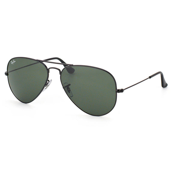 Ray-Ban RB-3025I-L2823-58 Aviator Sunglasses Size - 58 Black / Green