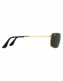 Ray-Ban RB-3334I-001-61 Rectangle Sunglasses Size - 61 Gold / Green
