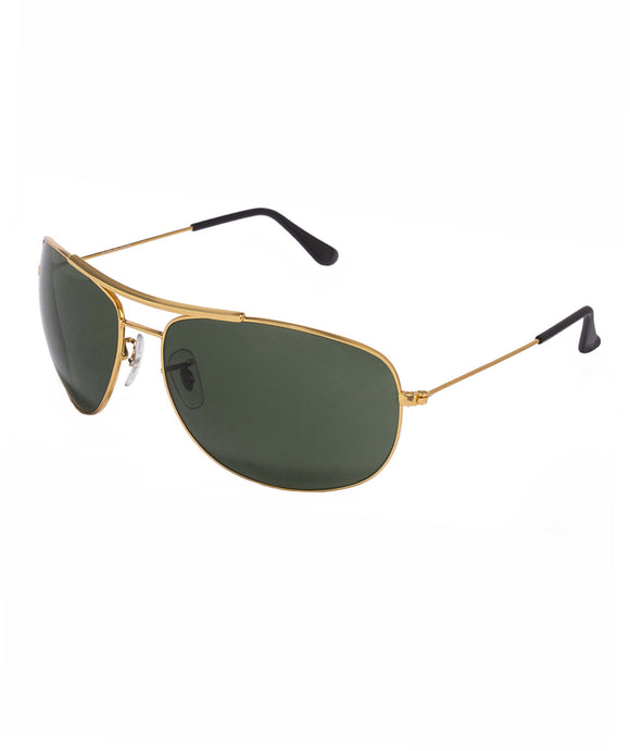 Ray-Ban RB-3412I-001-63 Aviator Sunglasses Size - 63 Gold / Green