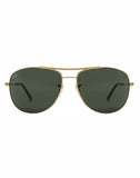 Ray-Ban RB-3412I-001-63 Aviator Sunglasses Size - 63 Gold / Green