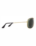Ray-Ban RB-3412I-001-63 Aviator Sunglasses Size - 63 Gold / Green