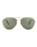 Ray-Ban RB-3432I-001-59 Aviator Sunglasses Size - 59 Gold / Green