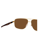 Ray-Ban RB-3553I-001-73-59 Rectangle Sunglasses Size - 59 Gold / Brown