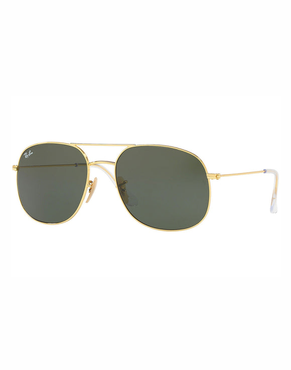 Ray-Ban RB-3599I-001-31-57 Aviator Sunglasses Size - 57 Golden / Green