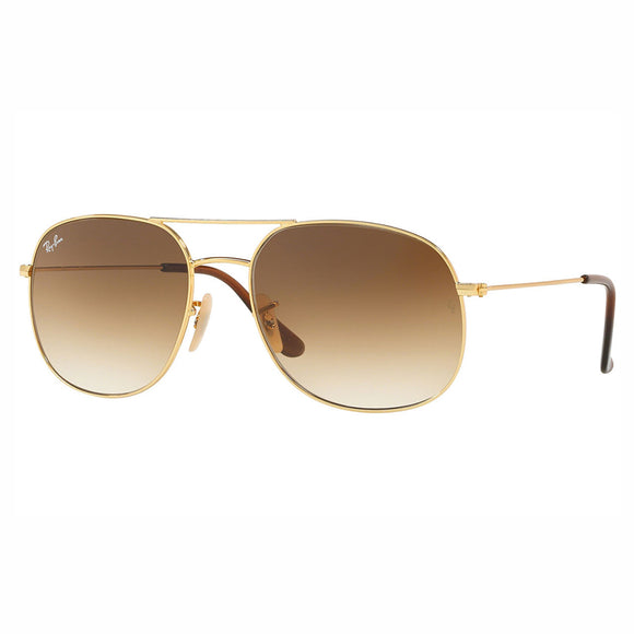 Ray-Ban RB-3599I-001-51-57 Aviator Sunglasses Size - 57 Gold /Brown Gradient