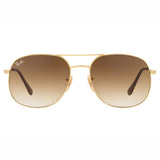 Ray-Ban RB-3599I-001-51-57 Aviator Sunglasses Size - 57 Gold /Brown Gradient