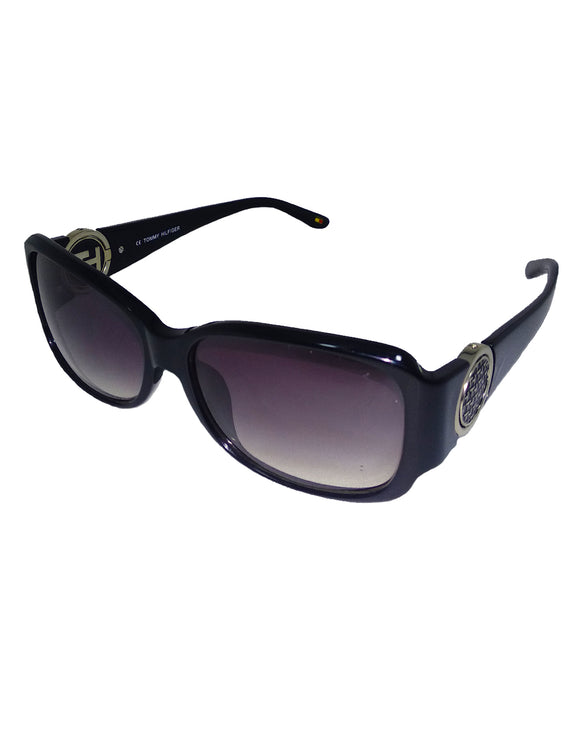 Tommy Hilfiger TH-7924-BLK-56 Rectangle Sunglasses Size - 56 Black / Black