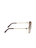 Tommy Hilfiger TH-9713-C3-63 Aviator Sunglasses Size - 63 Gold / Brown
